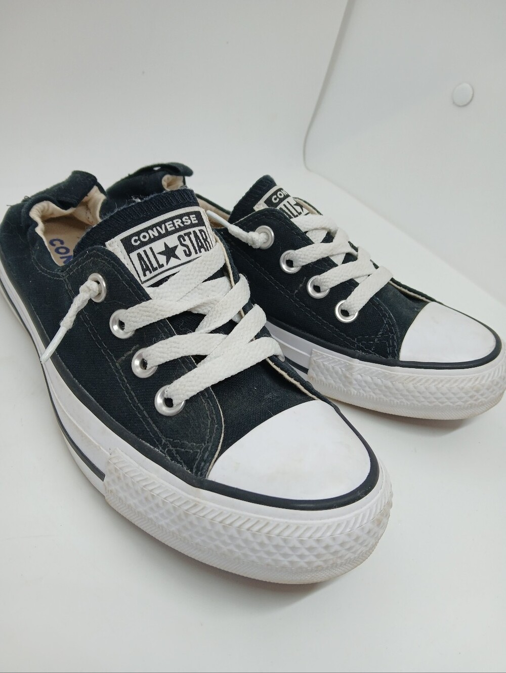 Converse Chuck Taylor All Star Shoreline Slip On Sneakers Black Canvas Size 6.5